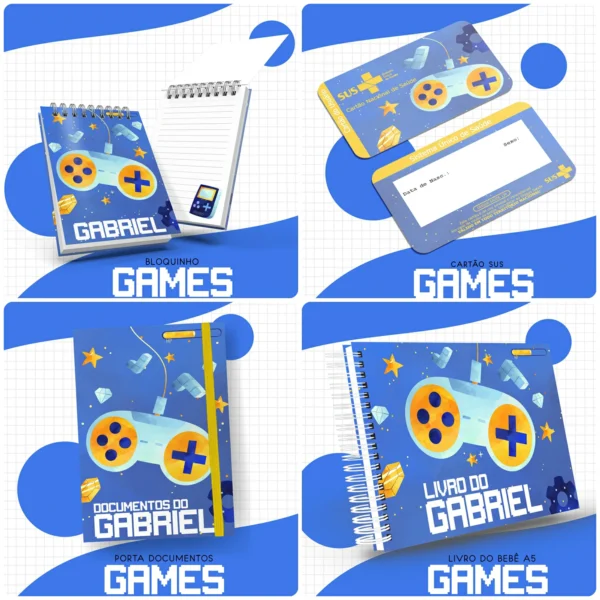 Arquivo Digital KIT Caderneta de vacina GAMES 1 - Imagem 2