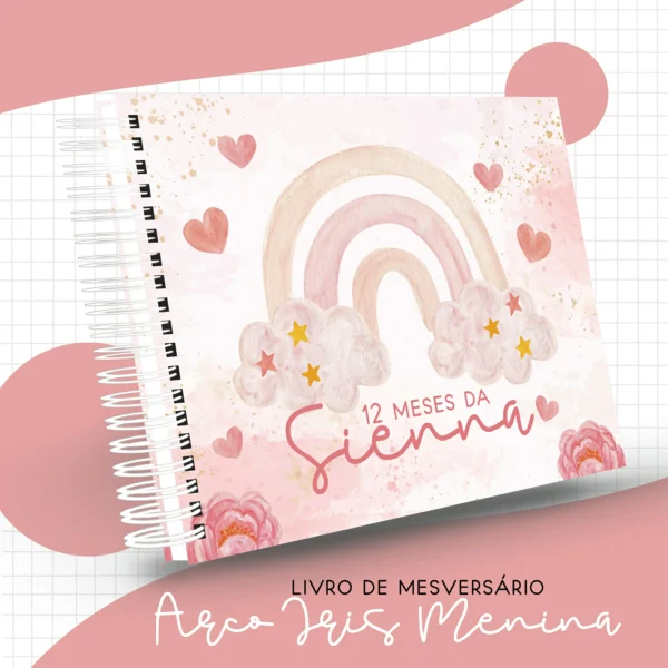 Arquivo Digital KIT Caderneta de vacina ARCO-ÍRIS MENINA 3 - Image 5