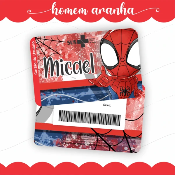 Arquivo Digital KIT Caderneta de vacina HOMEM ARANHA 2 - Imagem 3