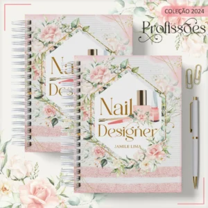 ARQUIVO DIGITAL AGENDA NAIL DESIGNER FLORAL 04 - 2024