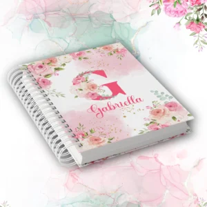 ARQUIVO DIGITAL AGENDA FLORAL ALFABETO ROSA 06 - 2024