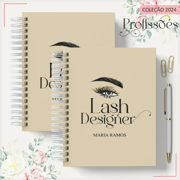 ARQUIVO DIGITAL AGENDA LASH DESIGNER FLORAL 02 - 2024 - Imagem 2