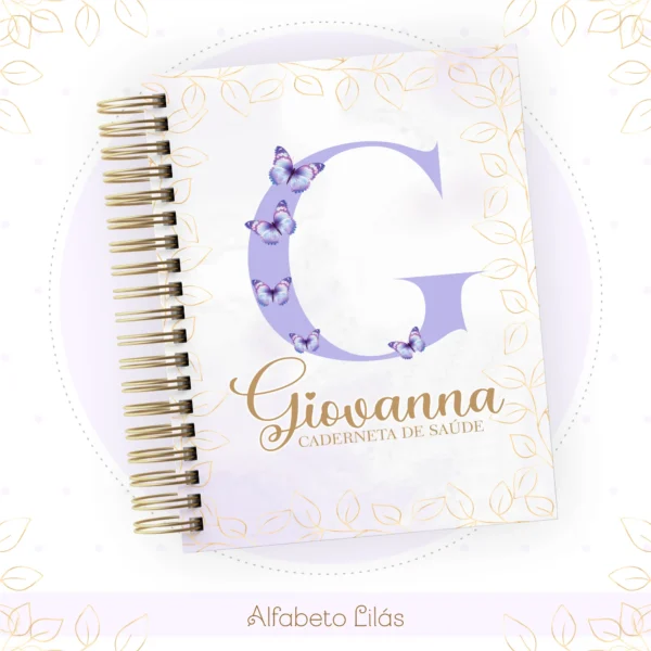 Arquivo Digital CADENETA DE VACINA ALFABETO BORBOLETAS LILAS 19