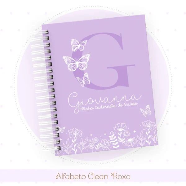 Arquivo Digital CADENETA DE VACINA ALFABETO FLORAL ROXO 17