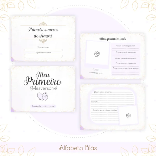 Arquivo Digital CADENETA DE VACINA ALFABETO BORBOLETAS LILAS 19 - Imagem 4