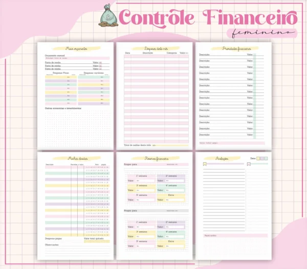 Arquivo Digital PLANNER FINANCEIRO FEMININO 01 - PERMANENTE - Imagem 5