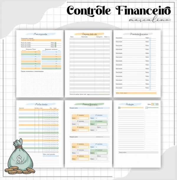 Arquivo Digital PLANNER FINANCEIRO MASCULINO 01 - PERMANENTE - Imagem 5