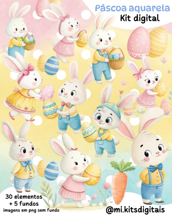 Arquivo Digital PACK ILUSTRAÇÕES COELHINHOS 02