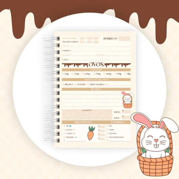 Arquivo Digital PACK Caderno de pedidos de páscoa 02 - Imagem 3