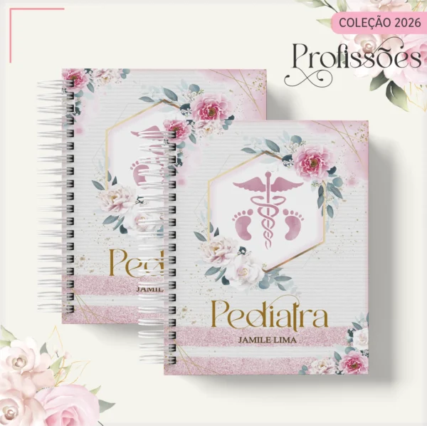 Arquivo Digital AGENDA FEMININA PEDIATRA FLORAL 2 - 2026