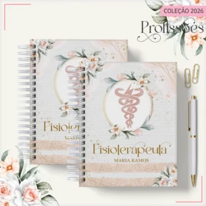 Arquivo Digital AGENDA FISIOTERAPEUTA FEMININA FLORAL 2 - 2026