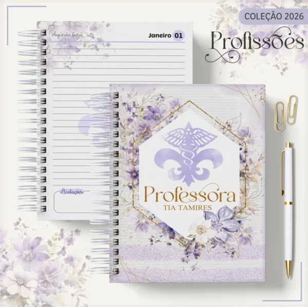 Arquivo Digital AGENDA PROFESSORA FLORAL 2 - 2026
