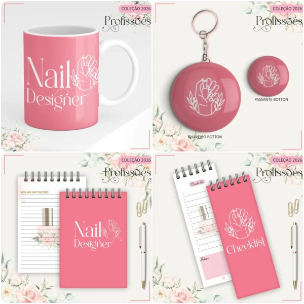 Arquivo Digital AGENDA NAIL DESIGNER FLORAL 2 - 2026 - Imagem 5