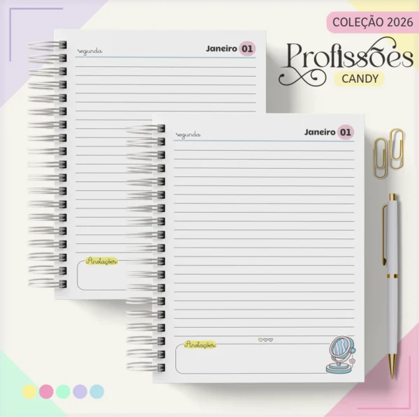 Arquivo Digital AGENDA ESTETICISTA CANDY 1 - 2026 - Imagem 6
