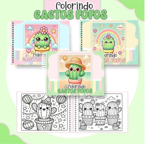 Arquivo Digital LIVRO DE COLORIR CACTOS 01