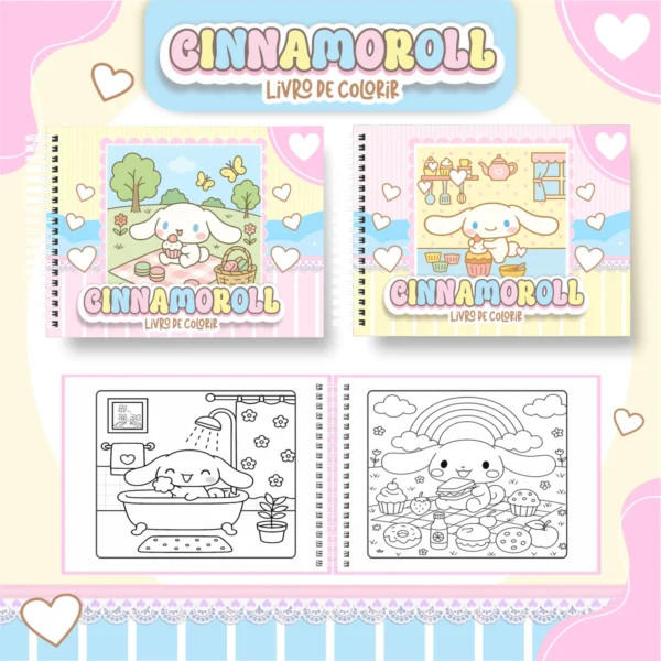Arquivo Digital LIVRO DE COLORIR CINNAMOROLL 01