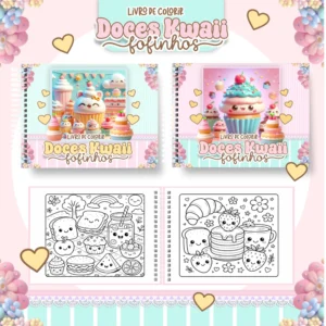 Arquivo Digital LIVRO DE COLORIR DOCES KAWAII 01