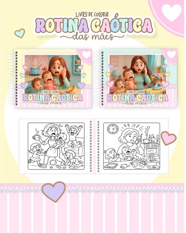 Arquivo Digital LIVRO DE COLORIR ROTINA CAÓTICA DAS MÃES 01