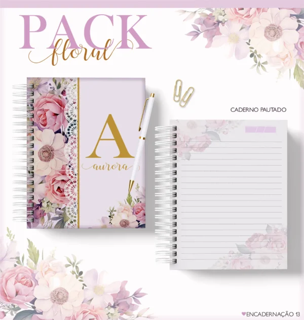 Arquivo Digital AGENDA ALFABETO FLORAL 1 - 2026 - Imagem 2