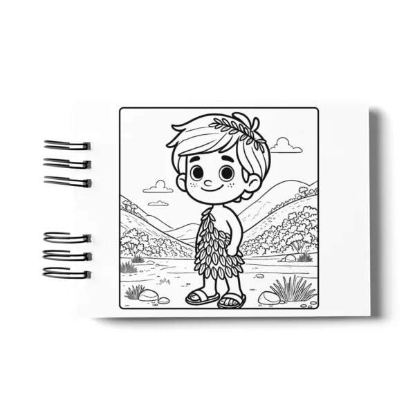 Arquivo Digital LIVRO DE COLORIR ADÃO COM EVA 01 - Imagem 2
