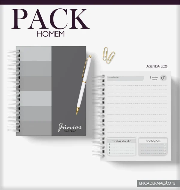 Arquivo Digital AGENDA MASCULINA CLEAN 1 - 2026 - Imagem 2