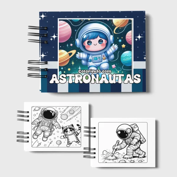Arquivo Digital LIVRO DE COLORIR ASTRONAUTAS 01 - Imagem 2