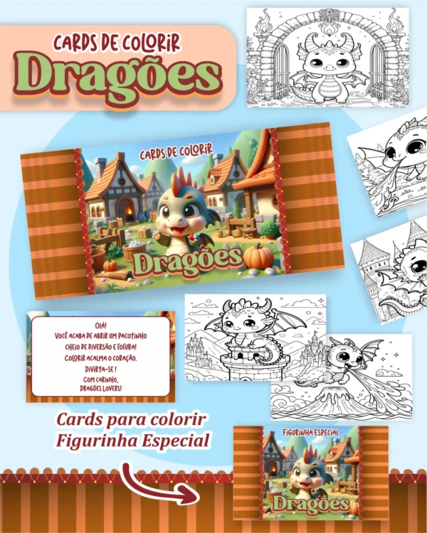 Arquivo Digital LIVRO DE COLORIR COMO TREINAR O SEU DRAGÃO 02 - Imagem 2
