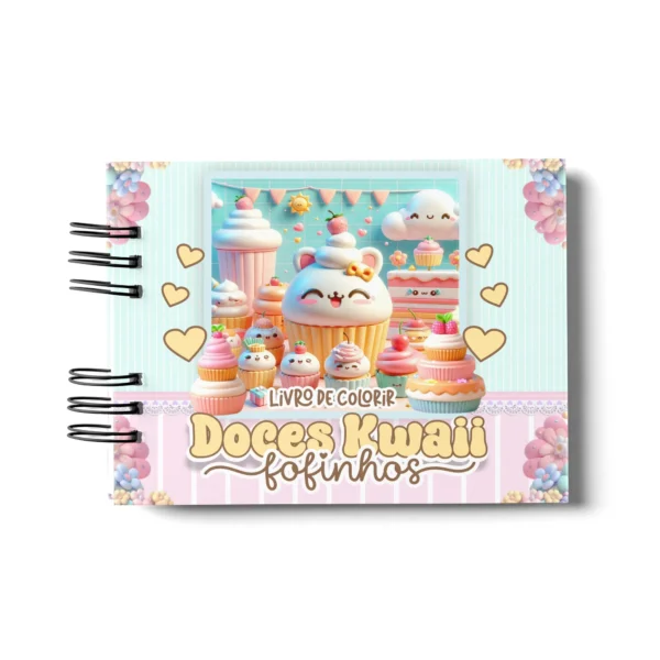 Arquivo Digital LIVRO DE COLORIR DOCES KAWAII 01 - Imagem 2