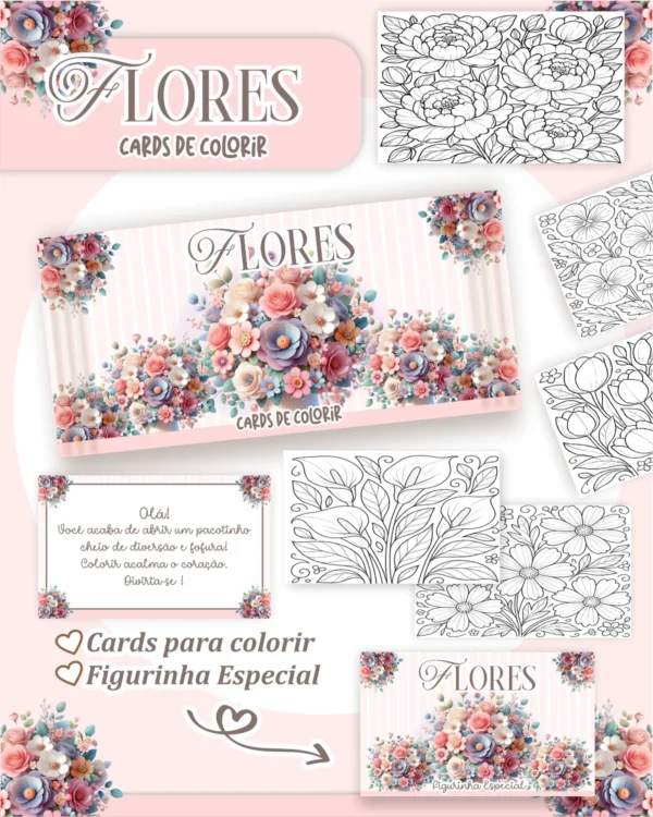 Arquivo Digital LIVRO DE COLORIR FLORAL 02 - Imagem 2