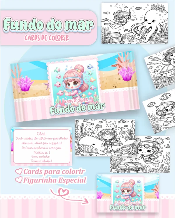 Arquivo Digital LIVRO DE COLORIR FUNDO DO MAR 01 - Imagem 2