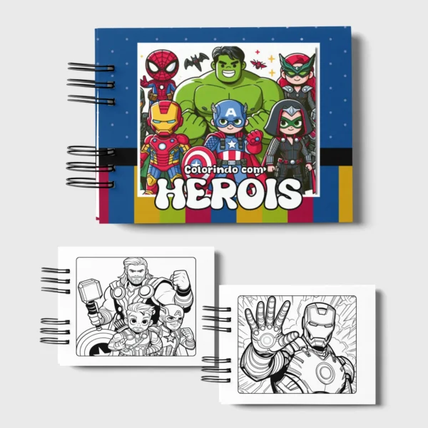 Arquivo Digital LIVRO DE COLORIR HEROIS 01 - Imagem 2
