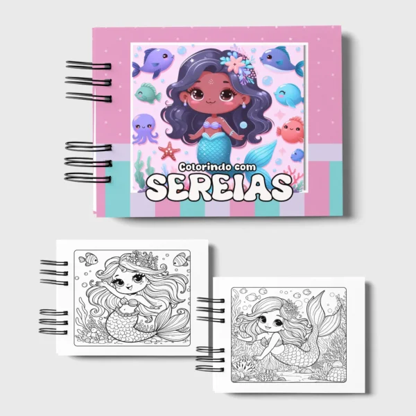 Arquivo Digital LIVRO DE COLORIR SEREIAS 01 - Imagem 2