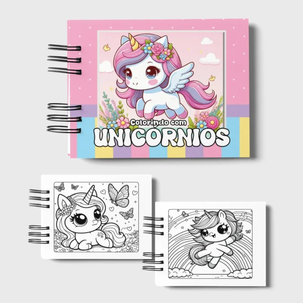Arquivo Digital LIVRO DE COLORIR UNICÓRNIO 01 - Imagem 2