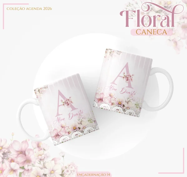 Arquivo Digital AGENDA ALFABETO FLORAL ROSA 1 - 2026 - Imagem 3