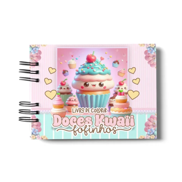 Arquivo Digital LIVRO DE COLORIR DOCES KAWAII 01 - Imagem 3
