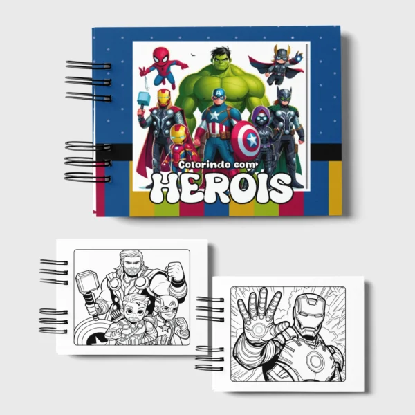 Arquivo Digital LIVRO DE COLORIR HEROIS 01 - Imagem 3