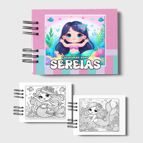 Arquivo Digital LIVRO DE COLORIR SEREIAS 01 - Imagem 3