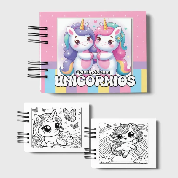 Arquivo Digital LIVRO DE COLORIR UNICÓRNIO 01 - Imagem 3