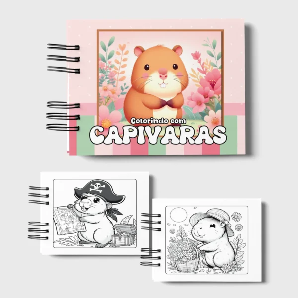 Arquivo Digital LIVRO DE COLORIR CAPIVARAS 01 - Imagem 4