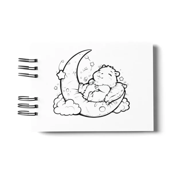 Arquivo Digital LIVRO DE COLORIR CAPIVARA CUTE 01 - Imagem 5