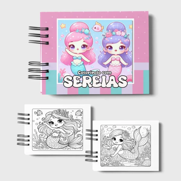 Arquivo Digital LIVRO DE COLORIR SEREIAS 01 - Imagem 5
