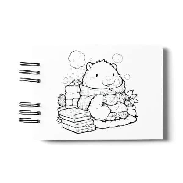 Arquivo Digital LIVRO DE COLORIR CAPIVARA CUTE 01 - Imagem 6