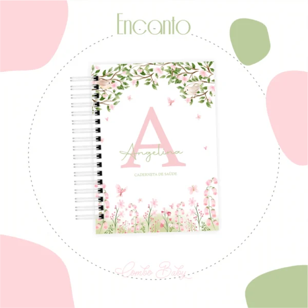 Arquivo Digital CADERNETA DE VACINA FLORAL ENCANTO 1 - Imagem 2