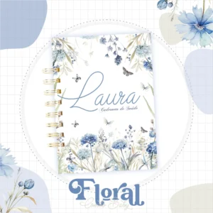 Arquivo Digital CADERNETA DE VACINA FLORAL AZUL 20