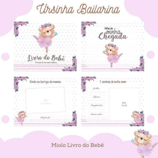 CADERNETA DE VACINA URSINHA BAILARINA  03 - Imagem 5