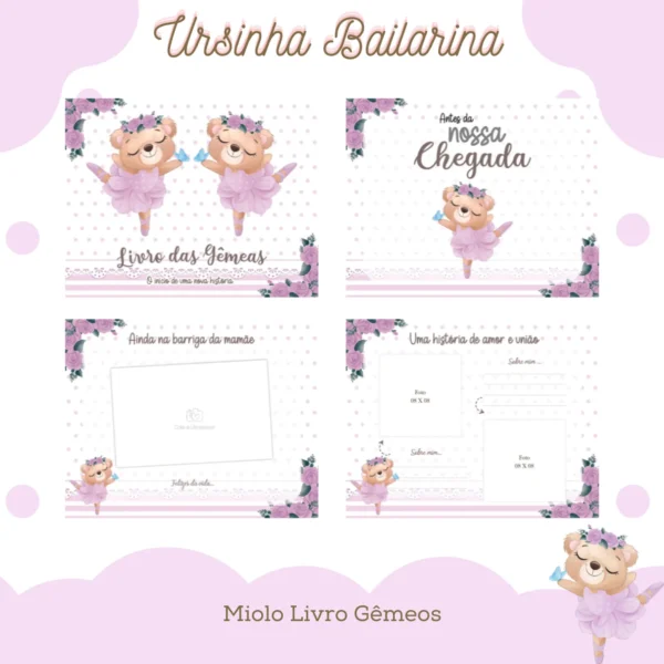 CADERNETA DE VACINA URSINHA BAILARINA  03 - Imagem 6
