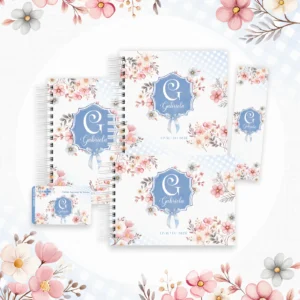 Arquivo Digital CADERNETA DE VACINA ALFABETO FLORAL AZUL 1