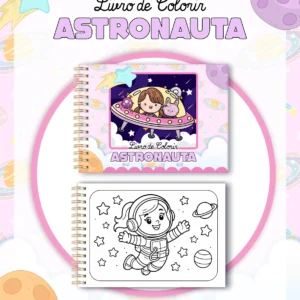 Arquivo Digital LIVRO DE COLORIR ASTRONAUTA MENINA 01