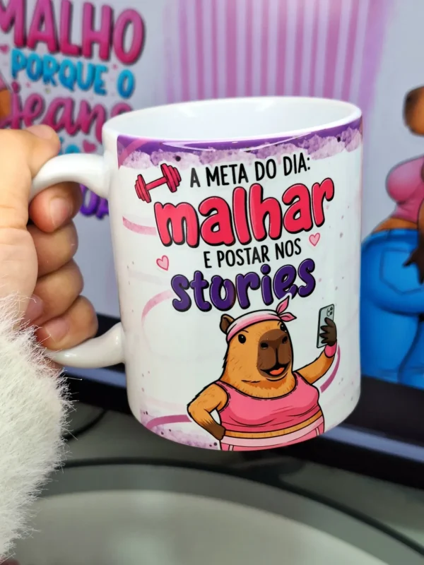 Arquivo Digital SUBLIMAÇÃO > CANECAS CAPIVARA FITNESS 1 - Imagem 2