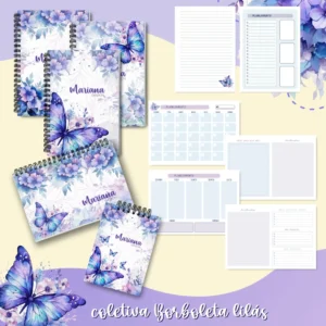 Arquivo Digital PLANNER BORBOLETAS LILÁS 1 - PERMANENTE